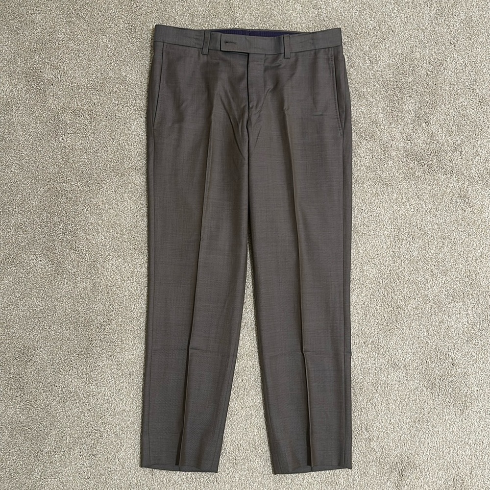 Ted Baker London Jerome Taupe Wool Dress Trousers